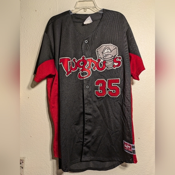 Rawlings Lugnuts Black and Red Baseball Jersey Size Xxl Pre-owned - Picture 1 of 12